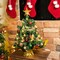 20in Mini Christmas Tree Artificial Small Christmas Tree with Lights (Green) 5.08"D x 5.35"W x 14.65"H